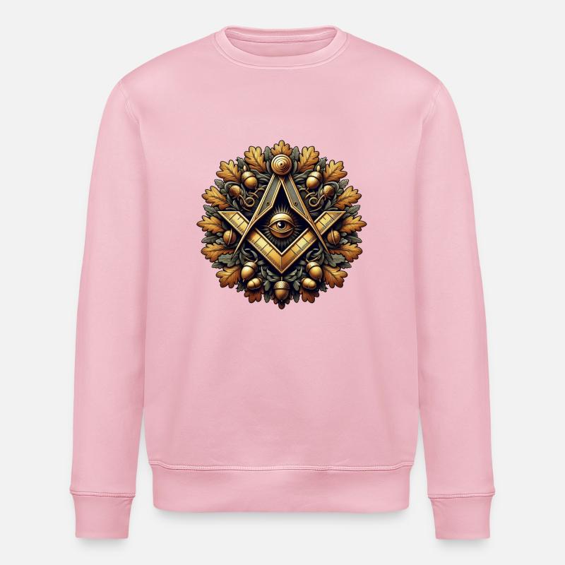 Freimaurer Logo - Stanley/Stella Unisex Bio-Sweatshirt ROLLER - Hellrosa