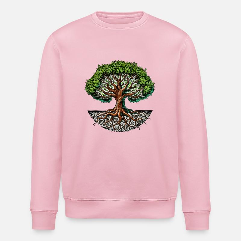 baum des lebens - Stanley/Stella Unisex Bio-Sweatshirt ROLLER - Hellrosa
