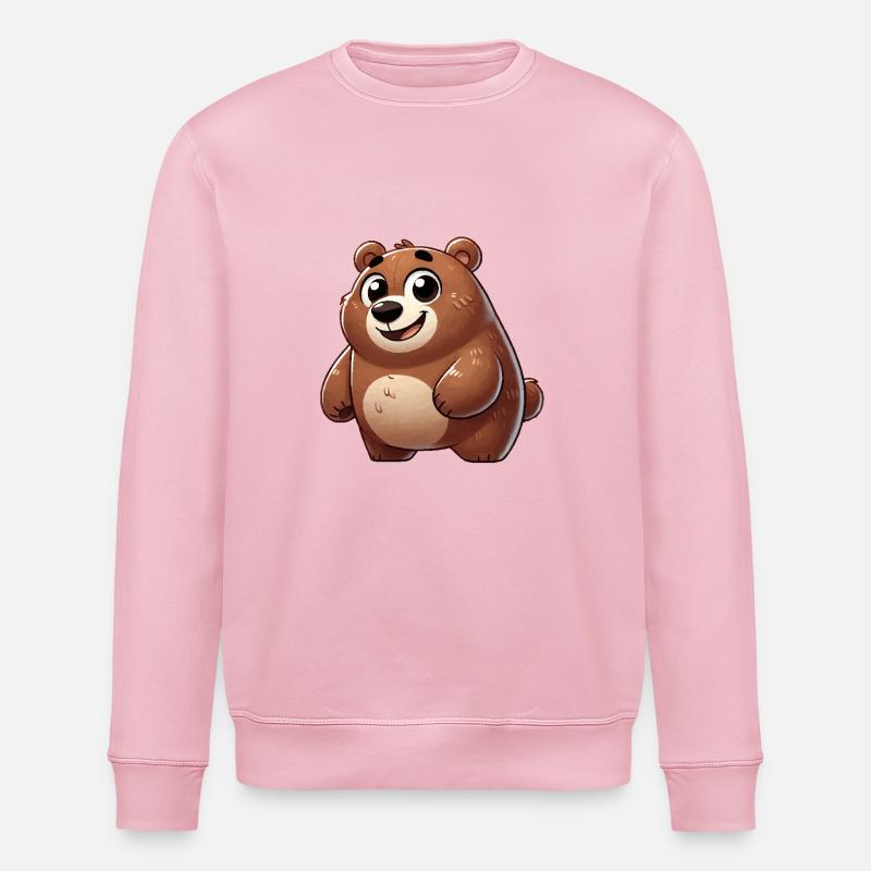 bär comic - Stanley/Stella Unisex Bio-Sweatshirt ROLLER - Hellrosa