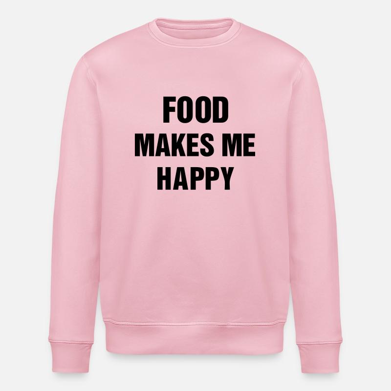 Food makes me happy - Stanley/Stella Unisex Bio-Sweatshirt ROLLER - Hellrosa