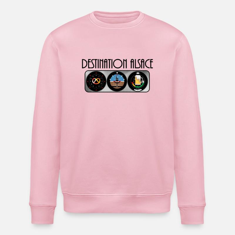Reiseziel Elsass BCB #tshirtalsace - Stanley/Stella Unisex Bio-Sweatshirt ROLLER - Hellrosa