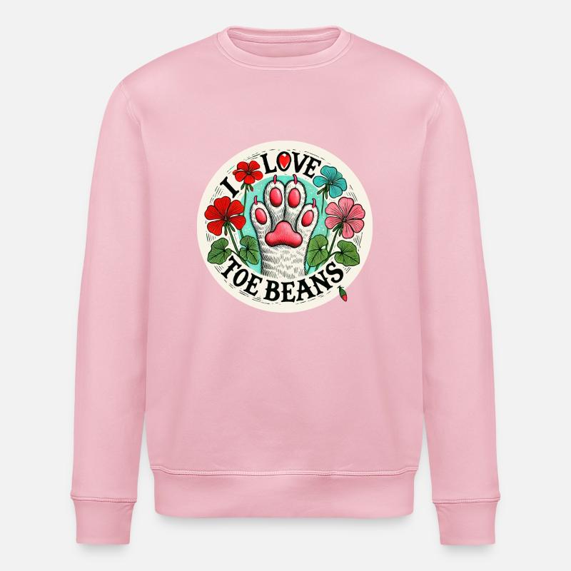 J’adore les haricots - Sweat bio ROLLER Stanley/Stella Unisexe - rose pâle