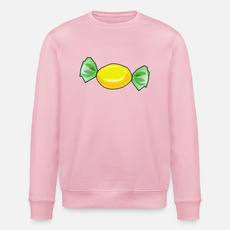 chocolate sweets candy chocolate26 - Stanley/Stella ROLLER Unisex Organic Sweatshirt - cotton pink