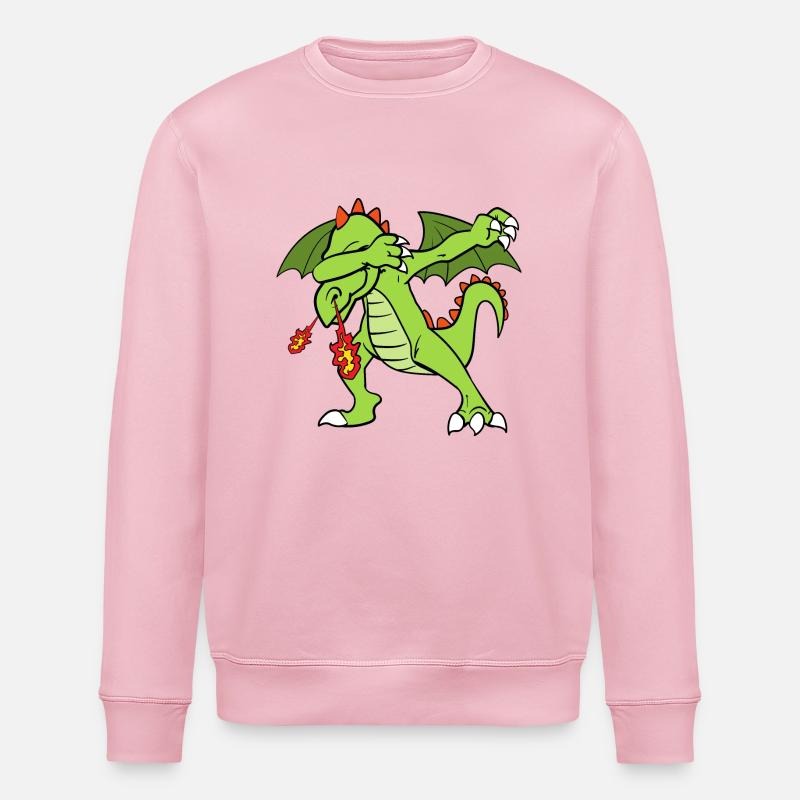 Dabbing Dab Drachen - Stanley/Stella Unisex Bio-Sweatshirt ROLLER - Hellrosa