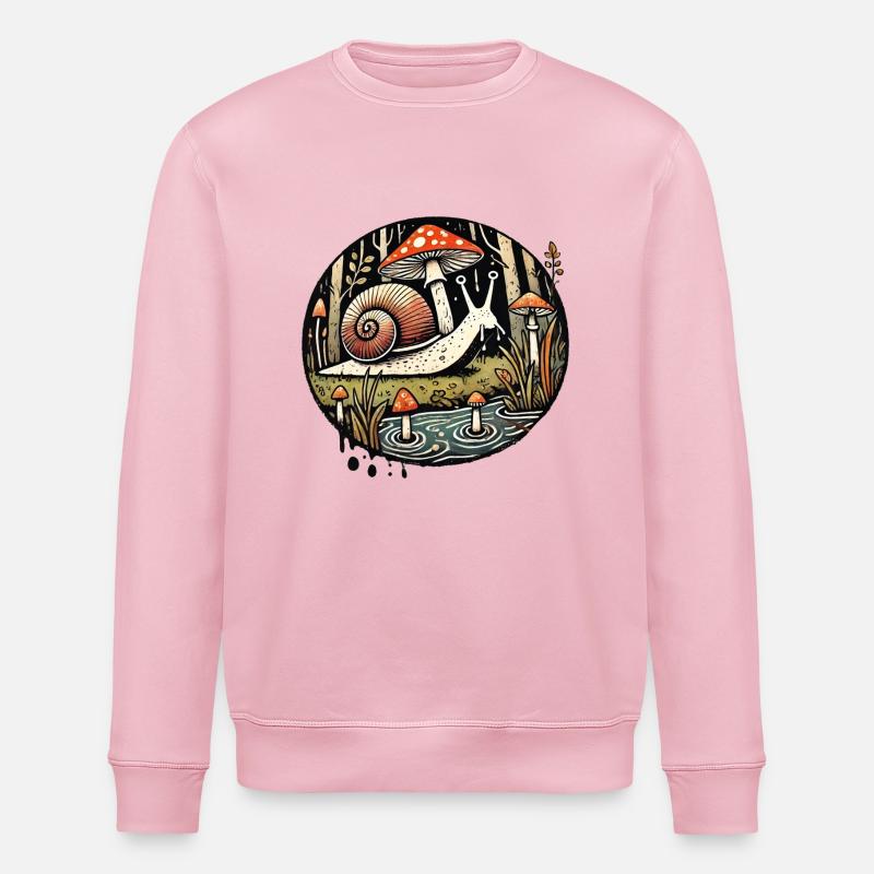 Schnecke - Stanley/Stella Unisex Bio-Sweatshirt ROLLER - Hellrosa