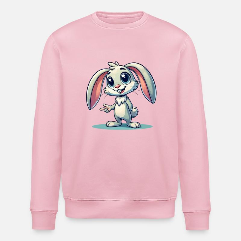 hase comic - Stanley/Stella Unisex Bio-Sweatshirt ROLLER - Hellrosa
