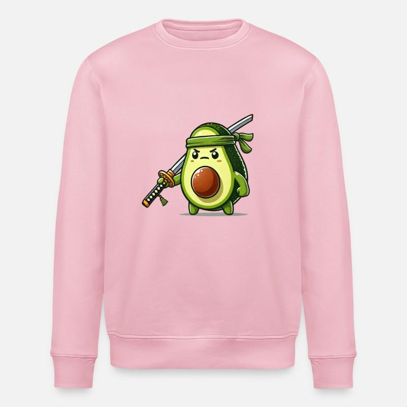 Avocado Samurai - Stanley/Stella ROLLER Unisex Organic Sweatshirt - cotton pink