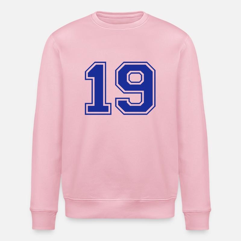 19 - Nummer - Zahl - Stanley/Stella Unisex Bio-Sweatshirt ROLLER - Hellrosa