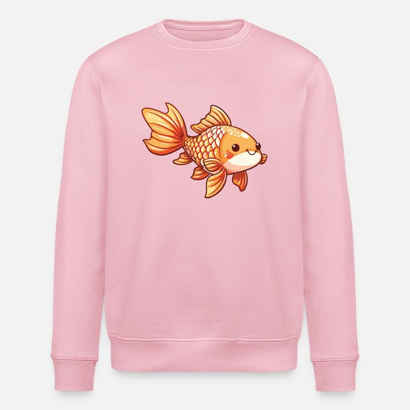 Bande dessinée Poisson Rouge - Sweat bio ROLLER Stanley/Stella Unisexe - rose pâle