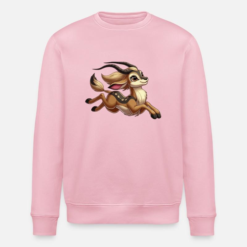 Fille antilope courant - Sweat bio ROLLER Stanley/Stella Unisexe - rose pâle