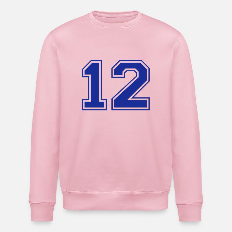 12 - Nummer - Zahl - Stanley/Stella Unisex Bio-Sweatshirt ROLLER - Hellrosa