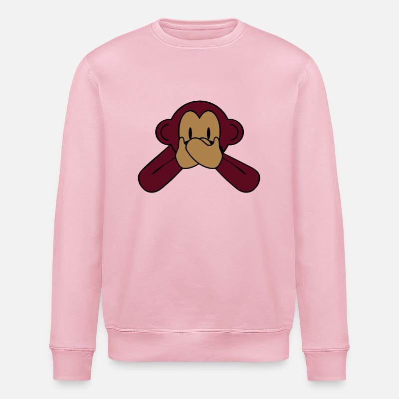 monkey_speak_2 - Stanley/Stella Unisex Bio-Sweatshirt ROLLER - Hellrosa