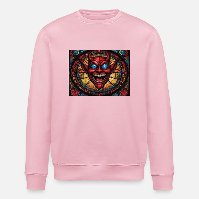 Red Head Devil - Stanley/Stella ROLLER Unisex Organic Sweatshirt - cotton pink