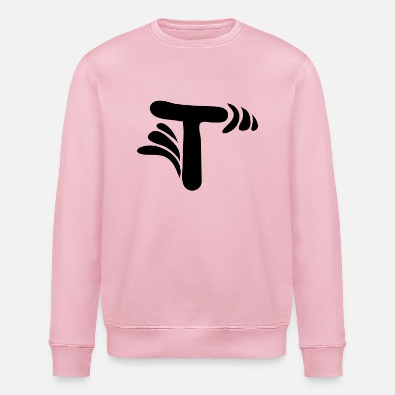 Buchstabe T & Muster - Stanley/Stella Unisex Bio-Sweatshirt ROLLER - Hellrosa