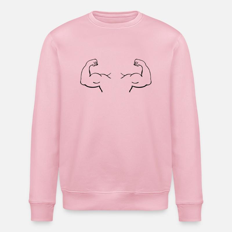 muscles_3_m1 - Stanley/Stella ROLLER Unisex Organic Sweatshirt - cotton pink