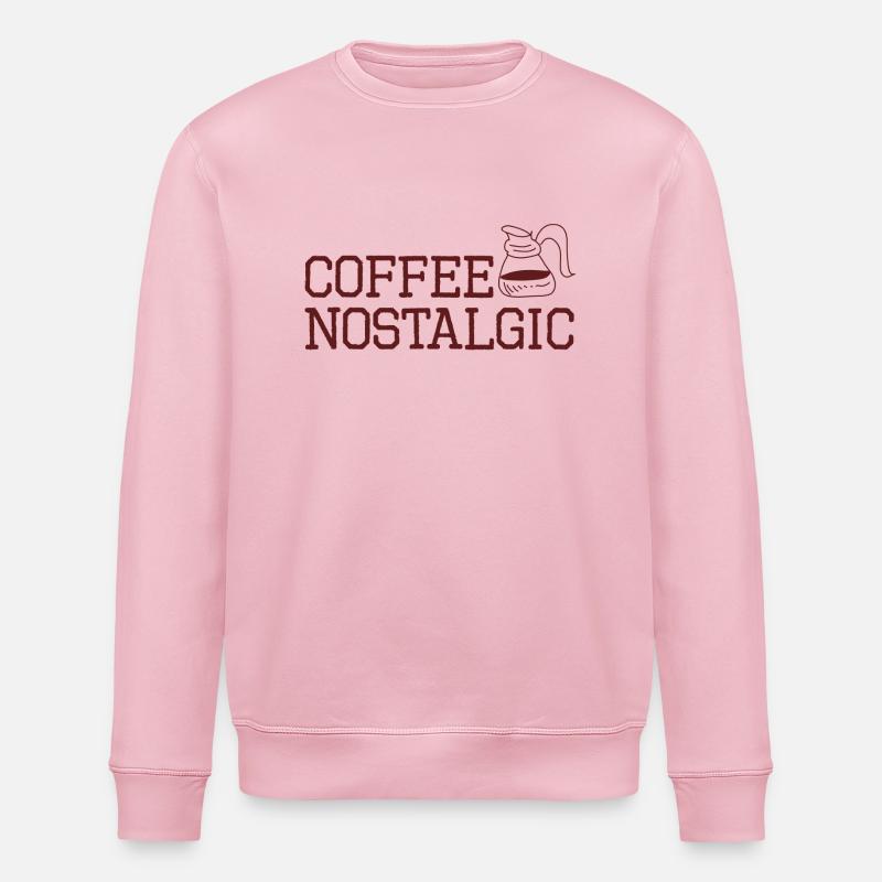 Amateur de café, nostalgique - Sweat bio ROLLER Stanley/Stella Unisexe - rose pâle