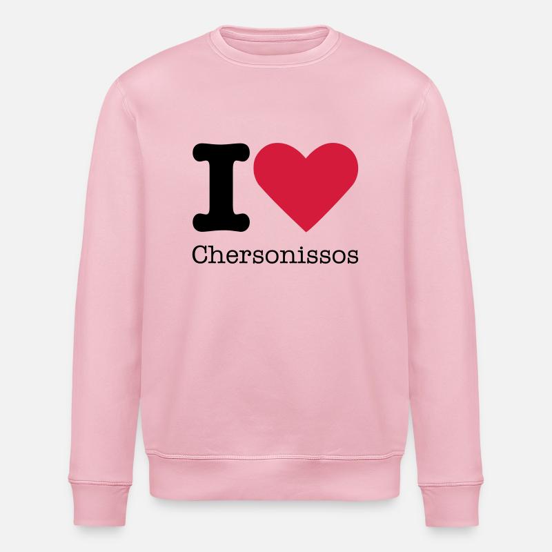 I Love Chersonissos - Stanley/Stella Unisex Bio-Sweatshirt ROLLER - Hellrosa