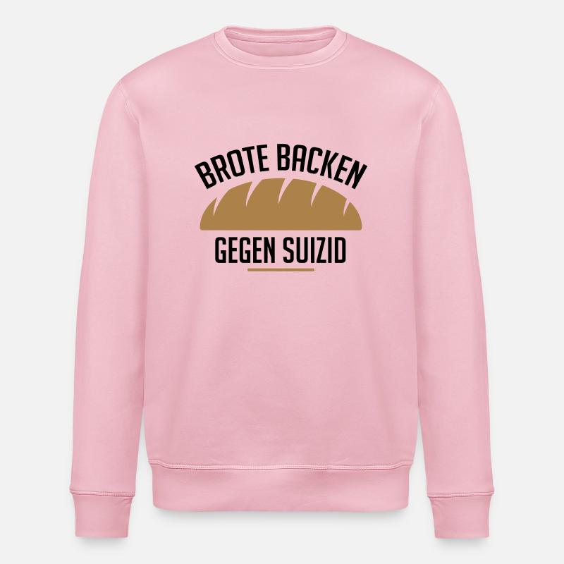 Brote backen gegen Suizid - Stanley/Stella Unisex Bio-Sweatshirt ROLLER - Hellrosa