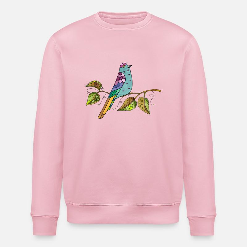 Bunter Vogel - Stanley/Stella Unisex Bio-Sweatshirt ROLLER - Hellrosa