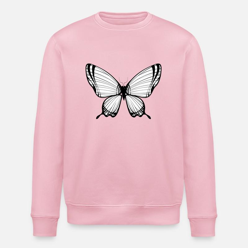 papillon - Sweat bio ROLLER Stanley/Stella Unisexe - rose pâle