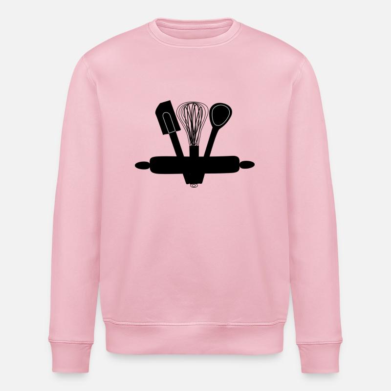 Baking silhouette gift T-shirts - Stanley/Stella ROLLER Unisex Organic Sweatshirt - cotton pink