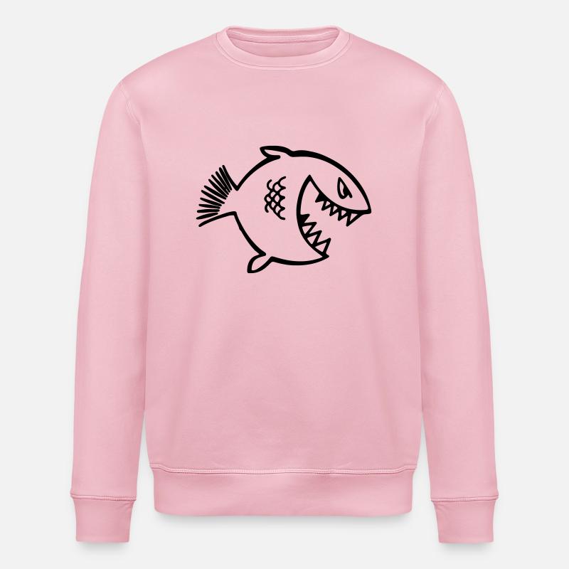 angry_fish - Stanley/Stella Unisex Bio-Sweatshirt ROLLER - Hellrosa