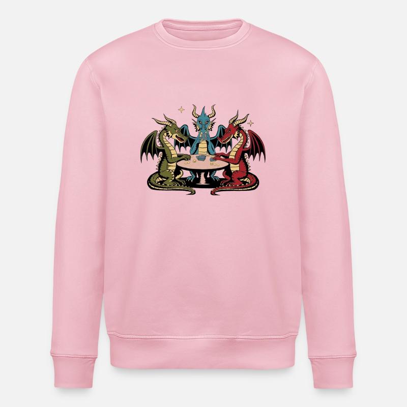 Drachen-Spielkarten - Stanley/Stella Unisex Bio-Sweatshirt ROLLER - Hellrosa
