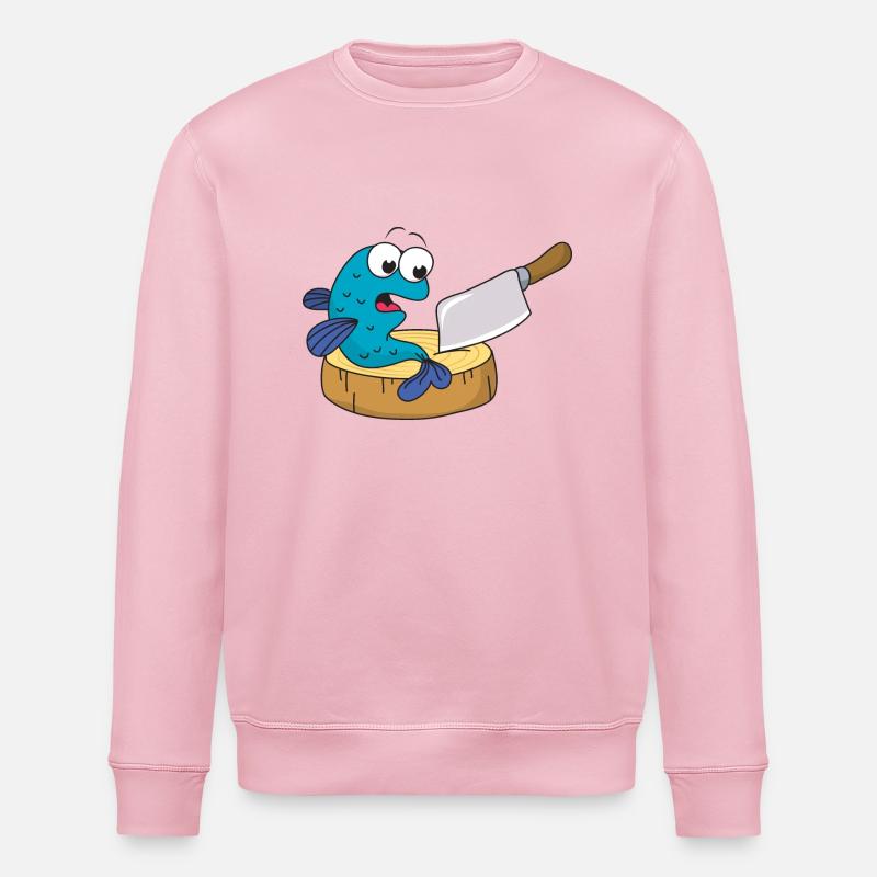 Fisch Messer Beil - Stanley/Stella Unisex Bio-Sweatshirt ROLLER - Hellrosa