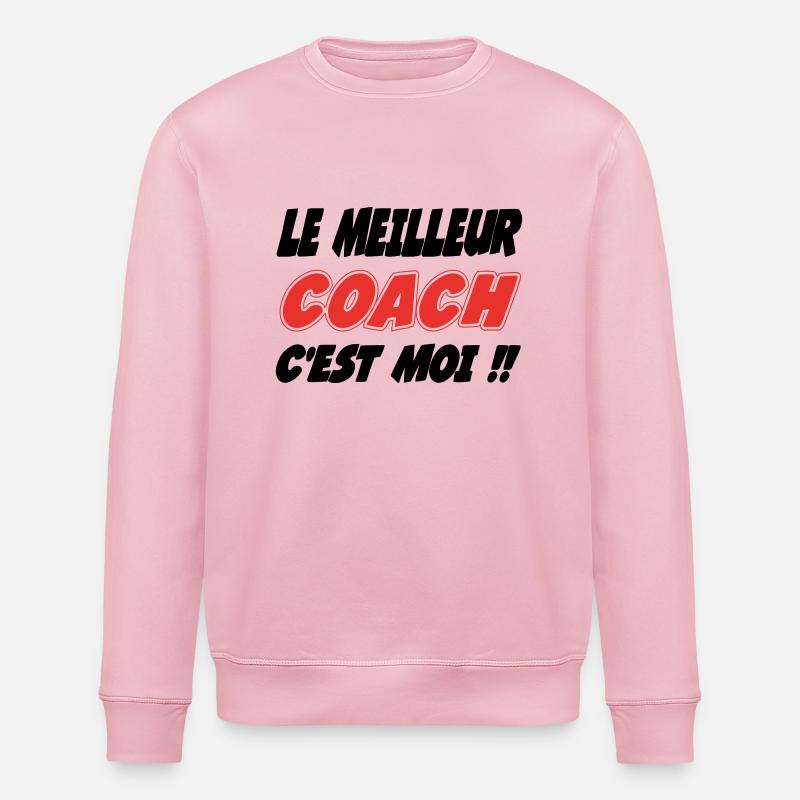 Der beste COACH bin ich!! - Stanley/Stella Unisex Bio-Sweatshirt ROLLER - Hellrosa