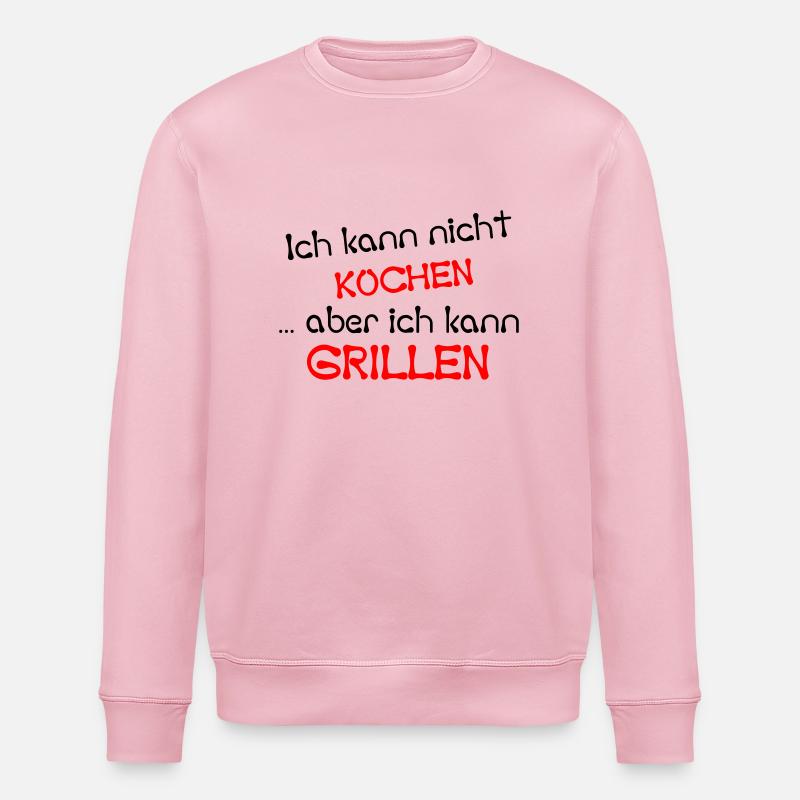 Kann nicht kochen, aber grillen - Stanley/Stella Unisex Bio-Sweatshirt ROLLER - Hellrosa