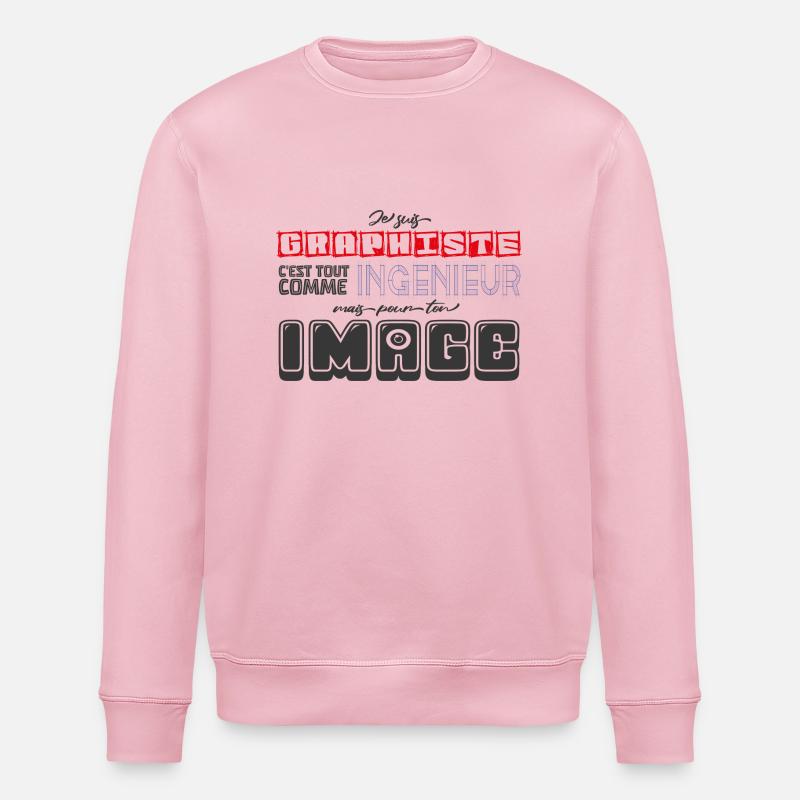 Graphiste Quotes - Sweat bio ROLLER Stanley/Stella Unisexe - rose pâle