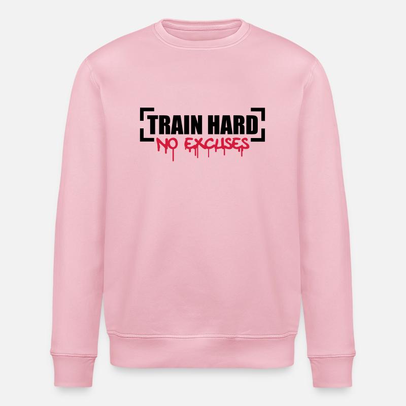 Train Hard No Excuses - Stanley/Stella Unisex Bio-Sweatshirt ROLLER - Hellrosa