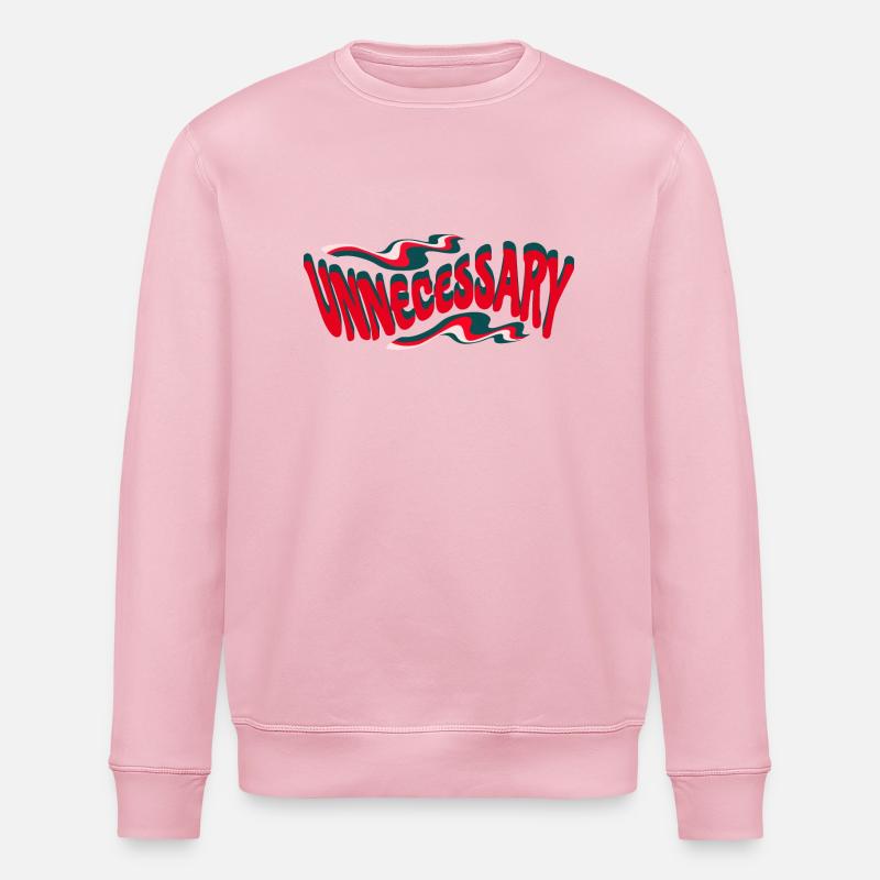 Texte de déclaration rétro inutile - Sweat bio ROLLER Stanley/Stella Unisexe - rose pâle
