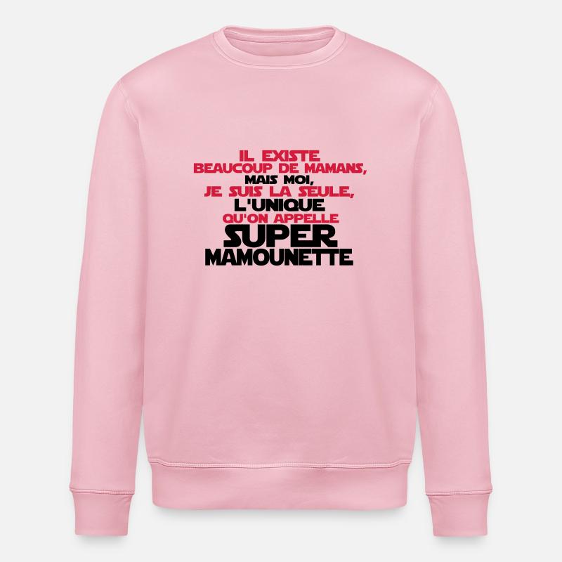 super mamounette la seule - Sweat bio ROLLER Stanley/Stella Unisexe - rose pâle