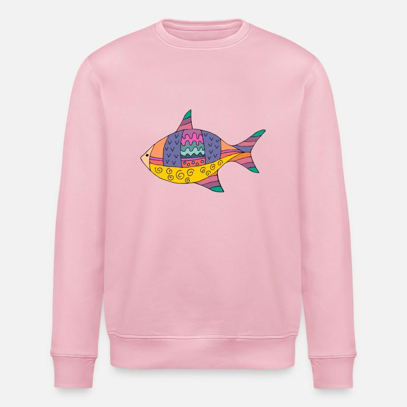 Fisch - Stanley/Stella Unisex Bio-Sweatshirt ROLLER - Hellrosa