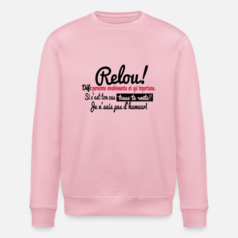 RELOU:définition!!! - Sweat bio ROLLER Stanley/Stella Unisexe - rose pâle