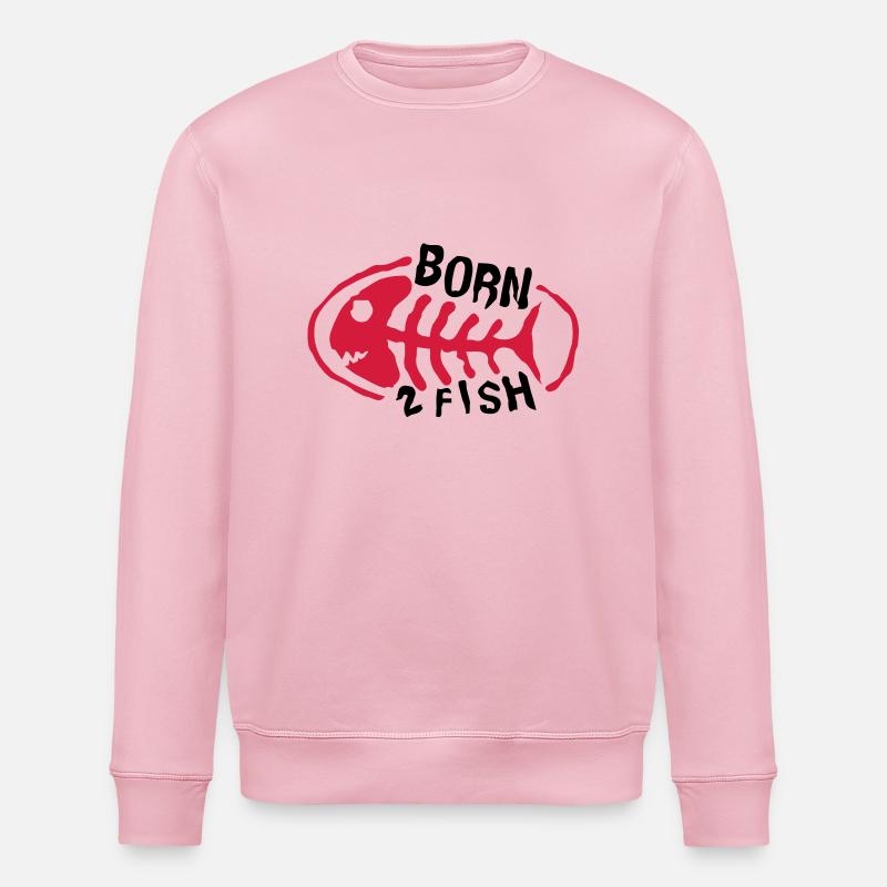 fish_born_logo_f2 - Sweat bio ROLLER Stanley/Stella Unisexe - rose pâle