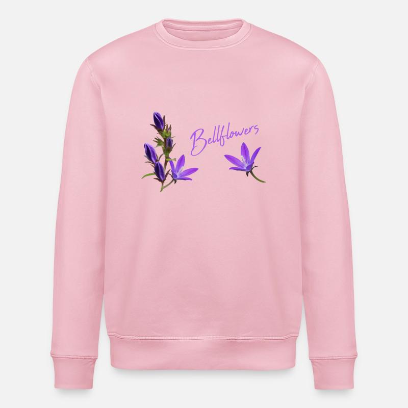 Glockenblumen lila Blumen - Stanley/Stella Unisex Bio-Sweatshirt ROLLER - Hellrosa
