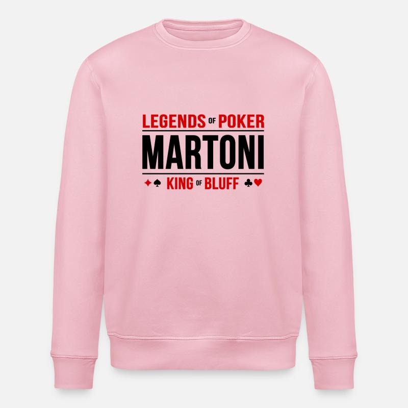 Poker, bluffer - Sweat bio ROLLER Stanley/Stella Unisexe - rose pâle