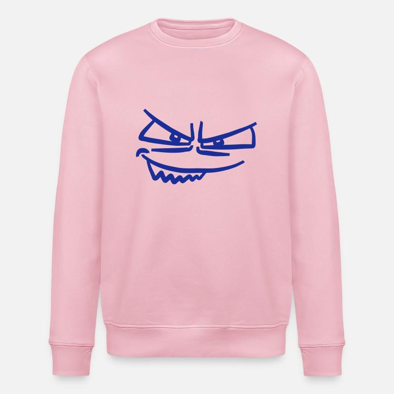 Visage de monstre mal cool - Sweat bio ROLLER Stanley/Stella Unisexe - rose pâle