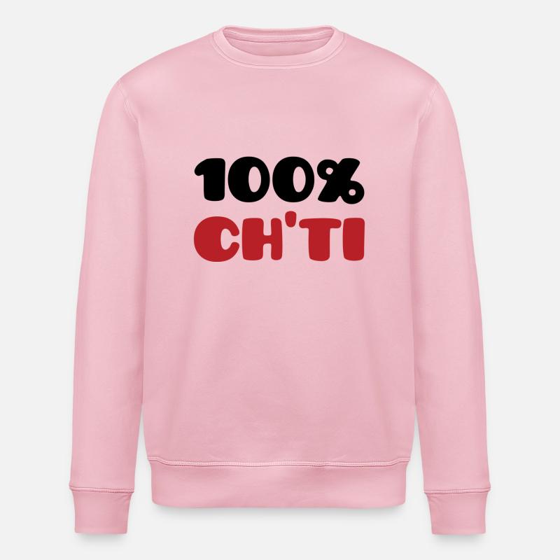 100% Ch'ti - Sweat bio ROLLER Stanley/Stella Unisexe - rose pâle