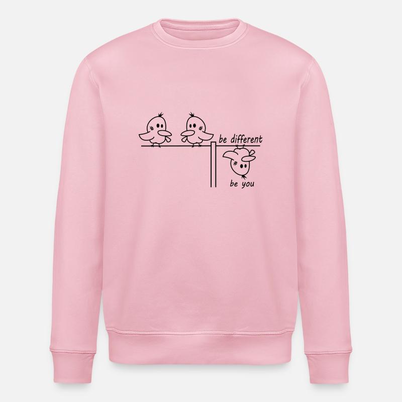 be different be you bird - Stanley/Stella ROLLER Unisex Organic Sweatshirt - cotton pink
