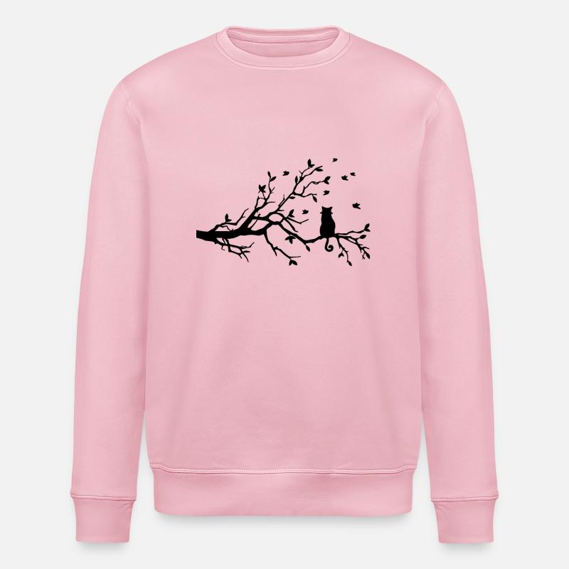 Katze - Stanley/Stella Unisex Bio-Sweatshirt ROLLER - Hellrosa