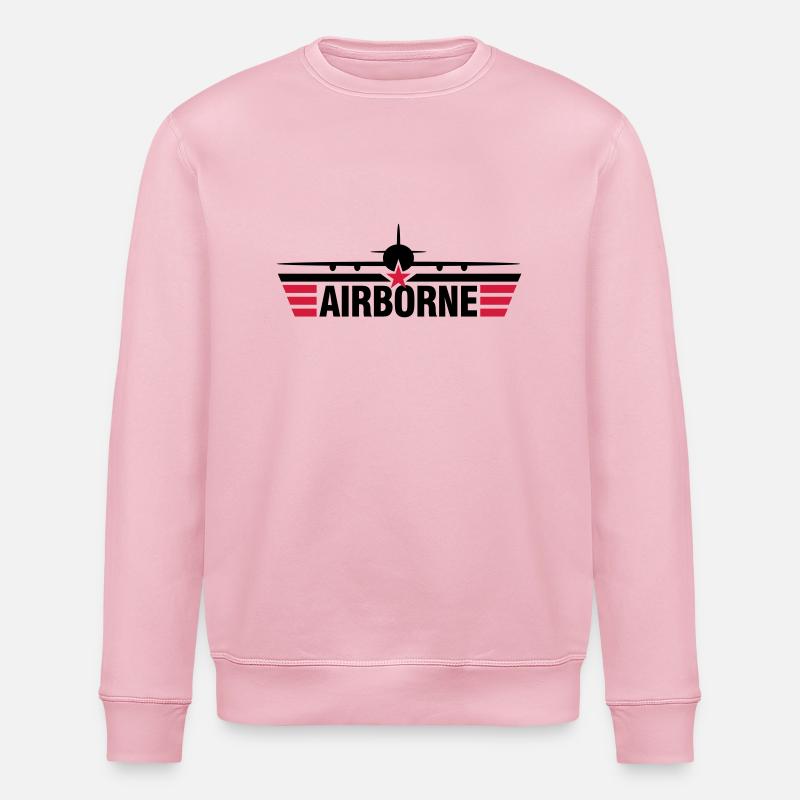 AIRBORNE - Stanley/Stella Unisex Bio-Sweatshirt ROLLER - Hellrosa