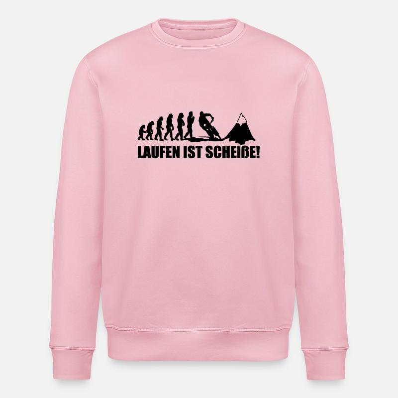 run is shit - Stanley/Stella ROLLER Unisex Organic Sweatshirt - cotton pink