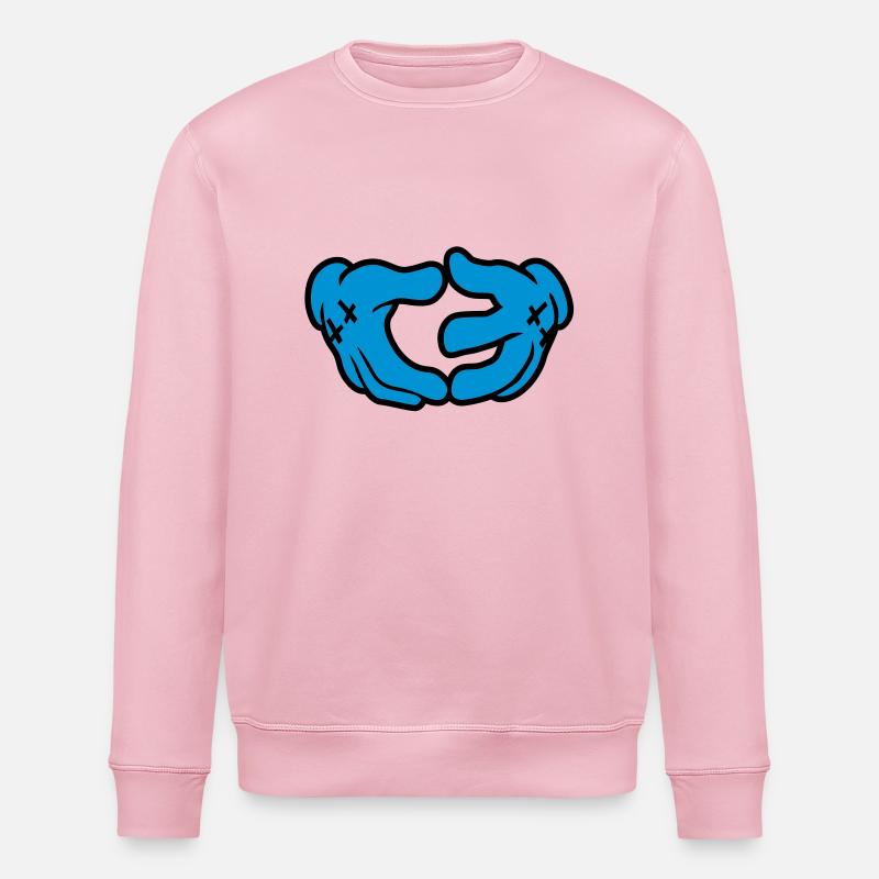 Colt - Geste de la main - Sweat bio ROLLER Stanley/Stella Unisexe - rose pâle