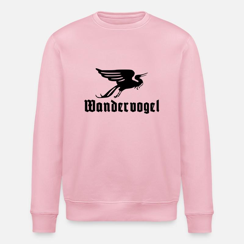 Wandervogel text - Stanley/Stella ROLLER Unisex Organic Sweatshirt - cotton pink