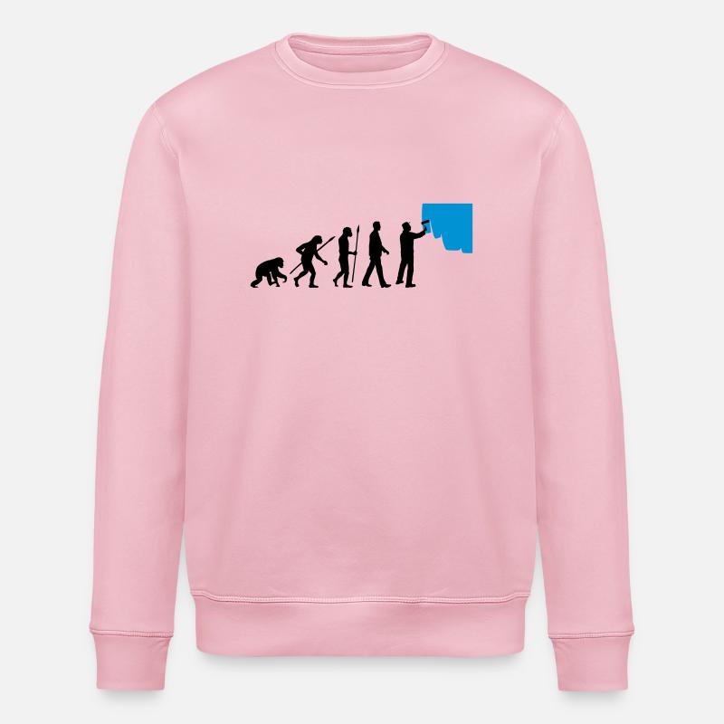 evolution_painters_062012_a_2c - Stanley/Stella ROLLER Unisex Organic Sweatshirt - cotton pink
