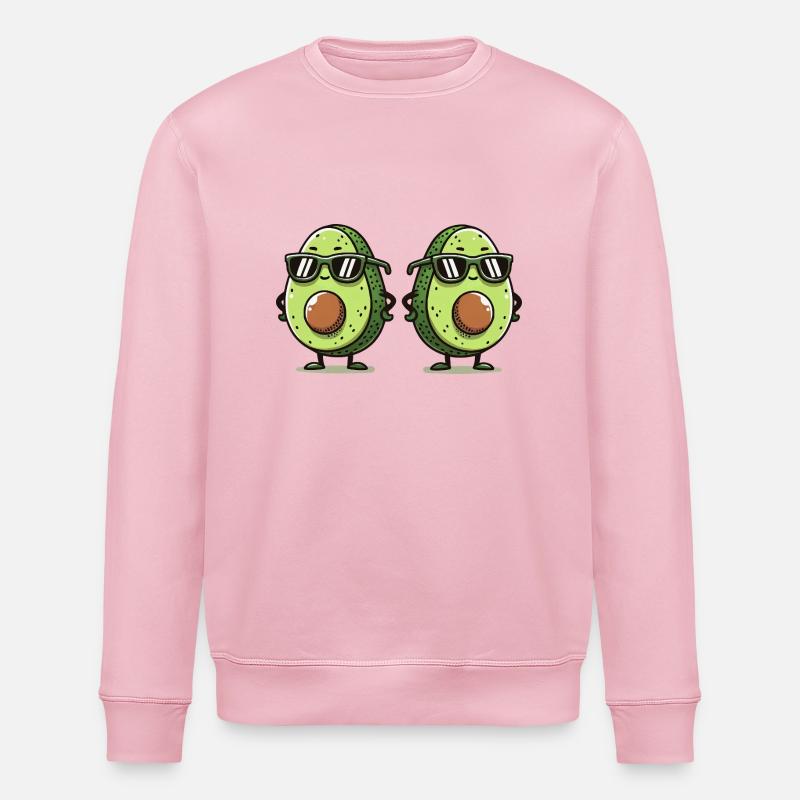 Avocado Comic 2 - Stanley/Stella ROLLER Unisex Organic Sweatshirt - cotton pink