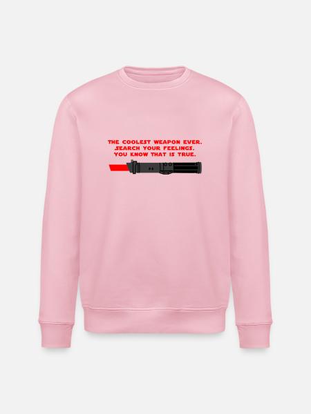 Star Wars: Weapon Lightsaber - Stanley/Stella ROLLER Unisex Organic Sweatshirt - cotton pink